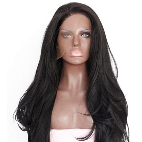 Yosenia T. 24” BLACK  STRAIGHT LACEFRONT Wig *NWT - Picture 3 of 6